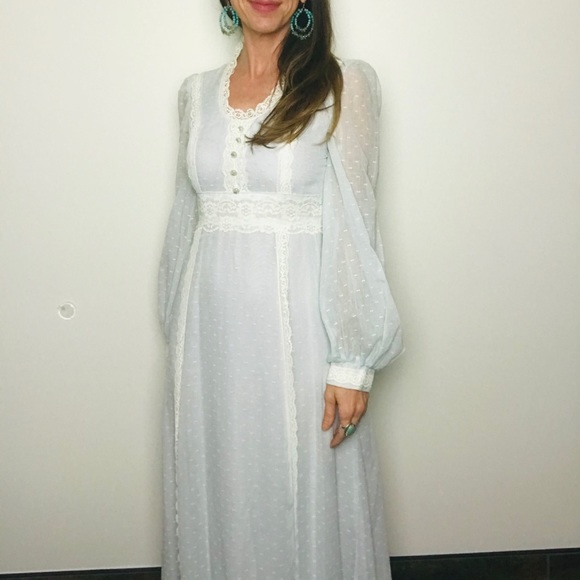SOLD Vintage 70s boho prairie maxi Gunne inspired - Picture 5 of 7